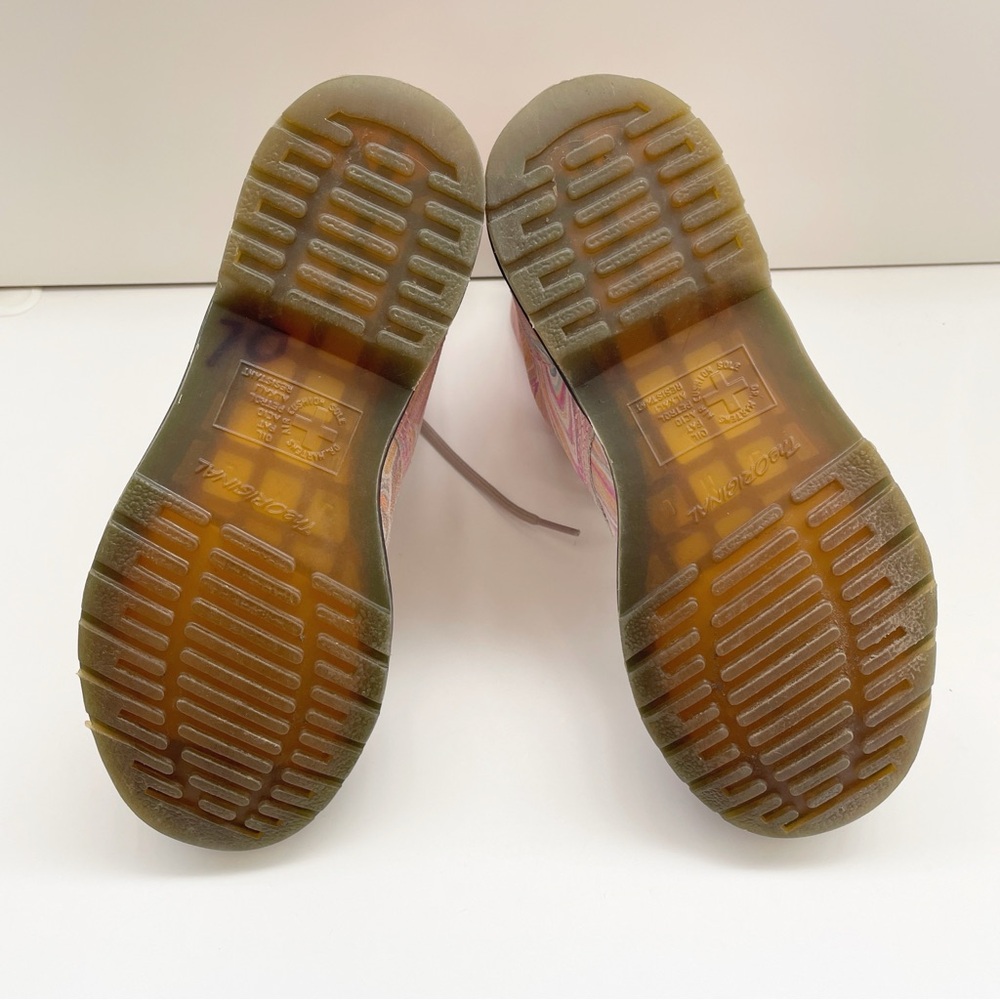 Dr Martens pascal 1460 MARBLED SUEDE LACE UP BOOTS rainbow unicorn girly combat - Picture 11 of 11